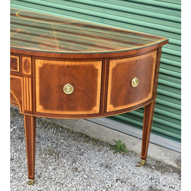 Mid 20th Century Baker Furniture Colonial Williamsburg Inlaid Mahogany ...