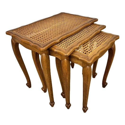 Vintage French Nesting Tables, Set of 3 For Sale