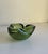 Alfredo Barbini 1960s Murano Style Peridot Green Glass Ashtray Catchall Art Glass Bowl For Sale - Image 4 of 8