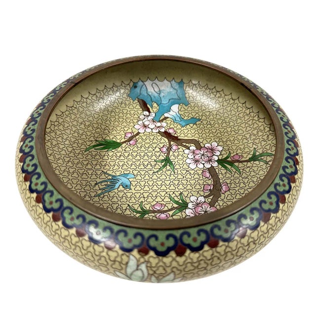 1910s Early 20th Century Antique Chinese Cloisonne Bowl For Sale - Image 5 of 9