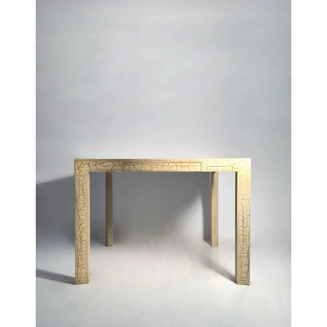 Mid-Century Modern Vintage Dining or Card / Game Table By Samuel Marx in a Craquelure Finish For Sale - Image 3 of 5