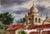 This artwork Titled "Mission San Carlos Borromeo de Carmelo, Carmel, California" c.1970, is a large watercolor on heavy...