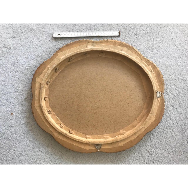 Italian Baroque Oval Gilt Gesso Woo Mirror, 1930s For Sale - Image 3 of 4