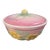 Vintage Hull Pottery Pastel Pink Floral Covered Dish / Lidded Bowl For Sale