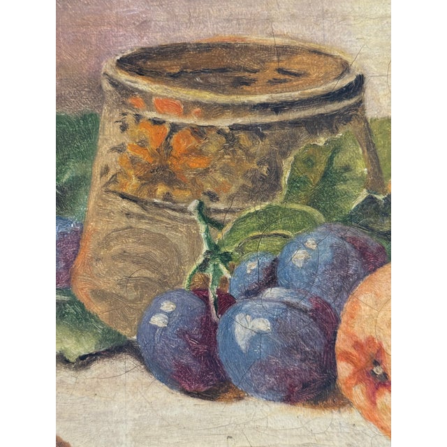 1920s 1920s French Still Life Oil on Canvas For Sale - Image 5 of 11