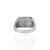 Modern Classic Retro Inspired Emerald Cocktail Wide Band, Size 8.5 For Sale - Image 3 of 14