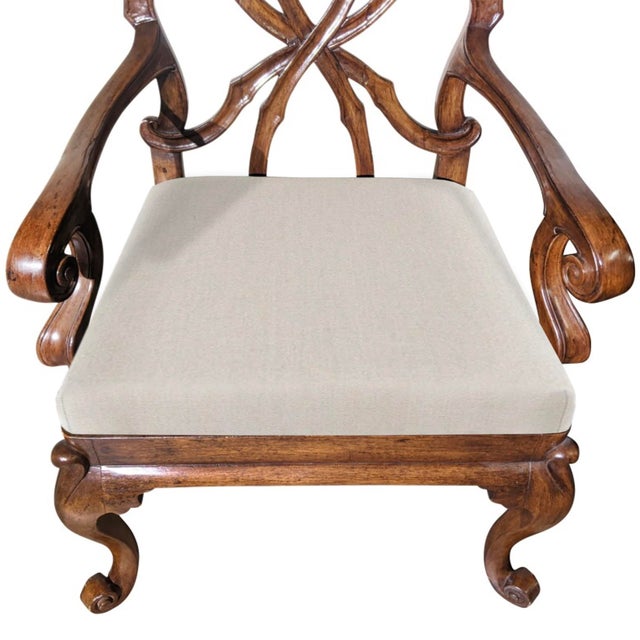 Pair of Rose Tarlow Georgina Ribbon Back Armchairs For Sale - Image 10 of 13