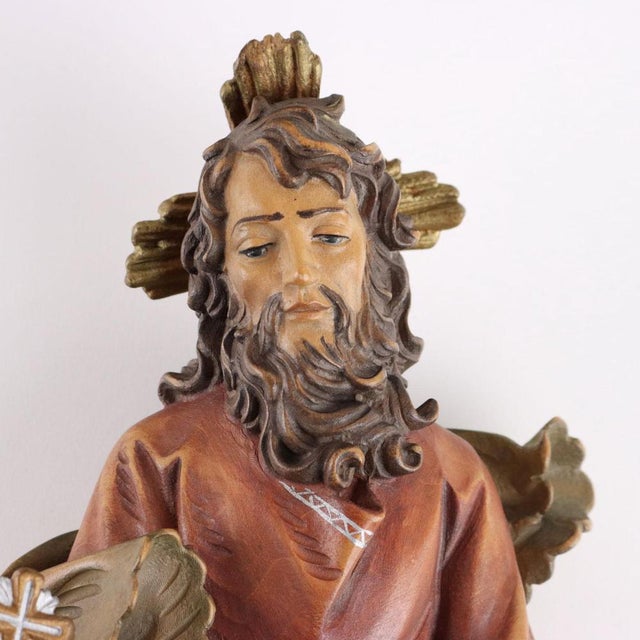 Wooden Stoup Figurine For Sale - Image 3 of 10