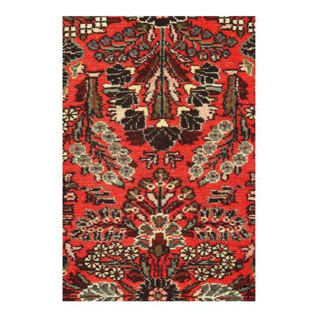 Persian 1970s Vintage Persian Hamadan Wool Rug - 3'3'' X 4'10'' For Sale - Image 3 of 4