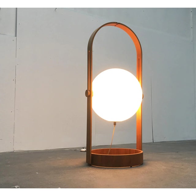 Mid-Century Swiss Space Age Plastic & Plywood Floor Lamp from Temde, 1960s For Sale - Image 11 of 18