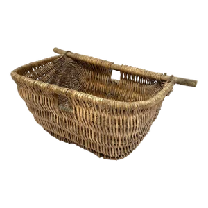 Late 19th Century Rare Antique French Handcrafted Wood Dowel Gathering Basket