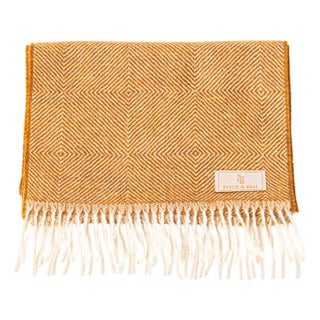 Diamond Alpaca Scarf - Mustard For Sale