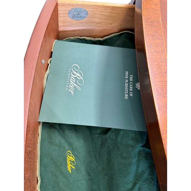 Late 20th Century Baker Furniture Federal Style Inlaid Mahogany Demilune Sideboard Buffet For Sale - Image 9 of 18