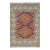 Boho Chic Turkish Kilim Blue Beige Hand-Woven Wool Rug For Sale