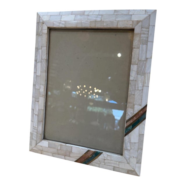 Mosaic Picture Frame With Turquoise Accents For Sale
