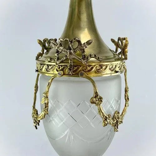 Art Nouveau Bronze Hanging Lamp in Teardrop Shape, 1900s For Sale - Image 3 of 8