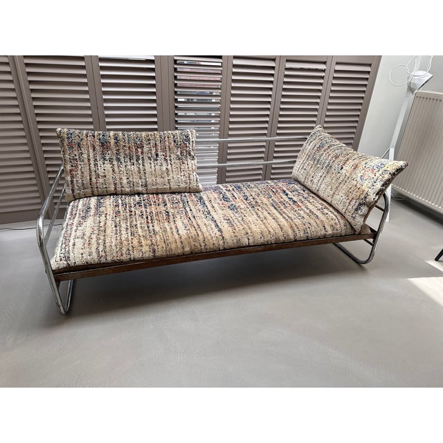 Bauhaus Bauhaus Tubular Steel Daybed with Cushions by Jan Kath, 1930s For Sale - Image 3 of 15