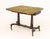 Regency Rosewood and Mahogany Card Table, with flip-top opening to green felt square table top above two supports on...