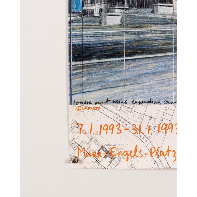 Paper Christo in Berlin 1993 Exhibition Poster, 1980 For Sale - Image 7 of 9