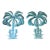 1980 Vintage Metal Palm Trees - A Pair For Sale