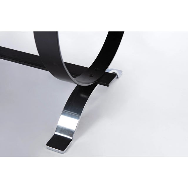 1970s Small Brass and Steel Coffee Table by Sandro Petti, 1970s For Sale - Image 5 of 6