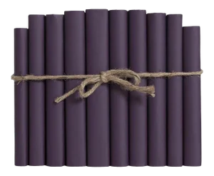 Decorative Books - Violet Paper Wrapped Book Bundle - 1 Foot of Purple Books