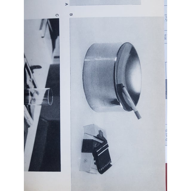 Steel and Black Plastic Table Ashtray by Emma Gismondi Schweinberger for Artemide, 1960s For Sale - Image 10 of 11