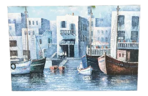 Contemporary Harbour Scene Painting