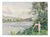 Paul Grégoire, On the banks of the Moselle, Prémontrés Abbey, Watercolor For Sale