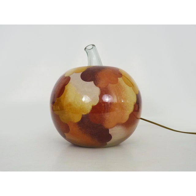 Apple-Shaped Blown Glass Table Lamp, 1970s For Sale - Image 4 of 10
