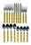 This charming 18-piece set of Hampton Silversmiths faux bamboo flatware will bring a pop of vibrant color and vintage...