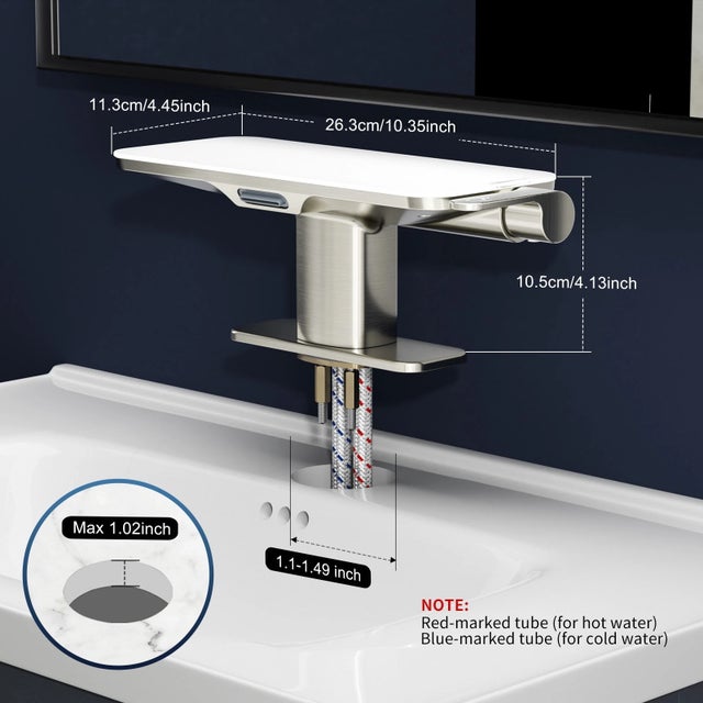 2020s Single-Handle WaterfallBathroomSink Faucet, Elegance Modern Design For Sale - Image 5 of 9