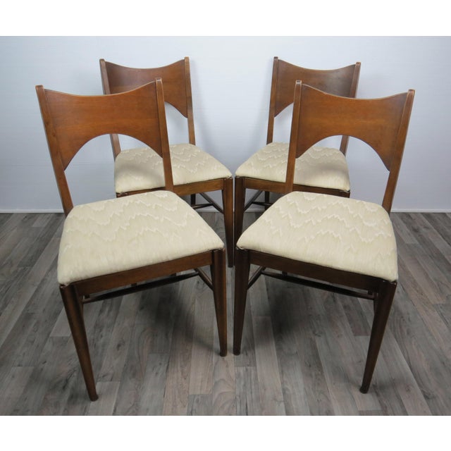 MidCentury Modern Walnut Bowtie Dining Chairs by Lenoir Set of 4 Chairish