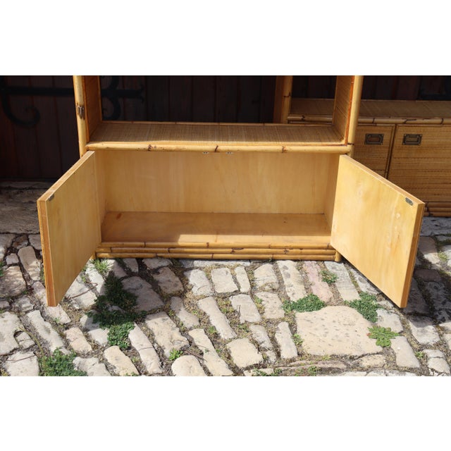 Rattan Shelves by Dal Vera, 1960s, Set of 2 For Sale - Image 8 of 11