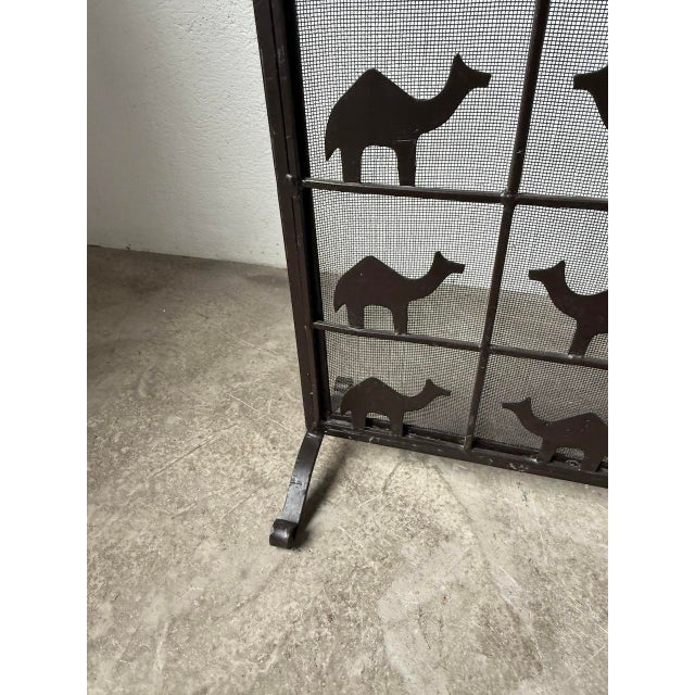 Wrought Iron Fire Screen from Les Marolles, 1950 For Sale - Image 11 of 18