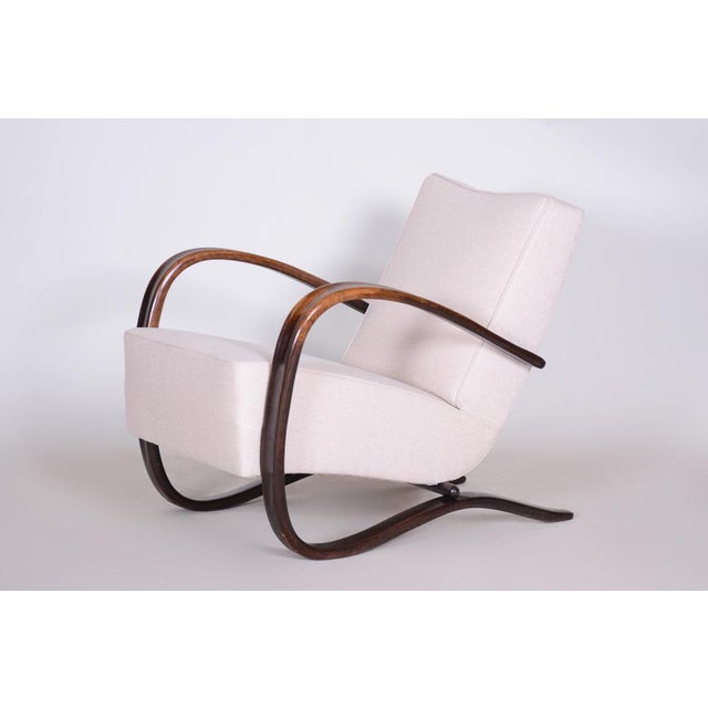 Art Deco Beech H-269 Armchair from Jindrich Halabala, Czechoslovakia, 1930s For Sale - Image 4 of 13