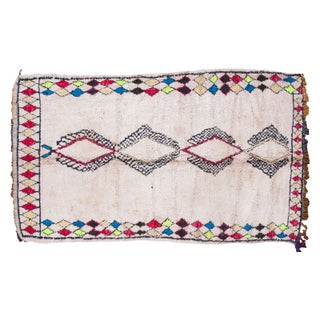 Vintage Colorful Moroccan Rug - 4'2" x 7'3" For Sale