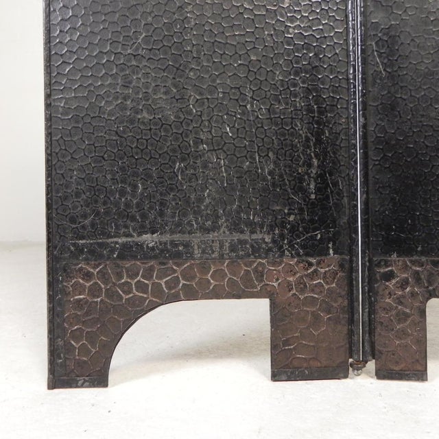 Art Deco Room Divider in Steel with Brass Details, 1930s For Sale - Image 9 of 18