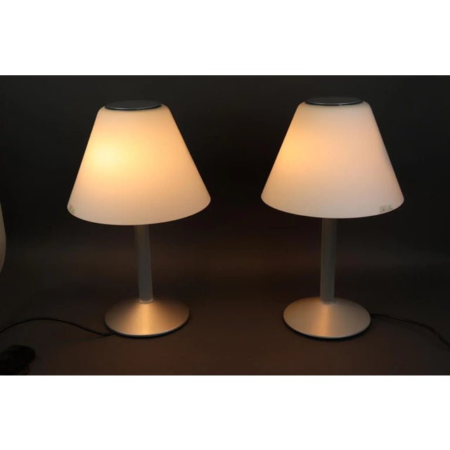 Mid-Century Modern Carlo Nason Murano Glass Table Lamps by Itre - a Pair For Sale - Image 3 of 13