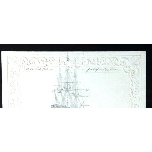 Drawing/Sketching Materials George Bryant Campion Royal Navy Ship Pencil Drawings, Framed Set of 4, C. 1830 For Sale - Image 7 of 7