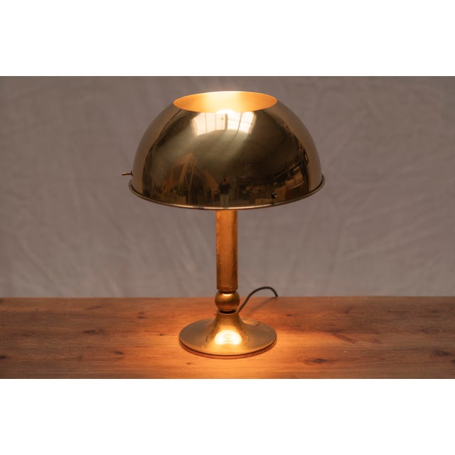Vintage German Brass Table Lamp by Florian Schulz, 1970s For Sale - Image 10 of 10