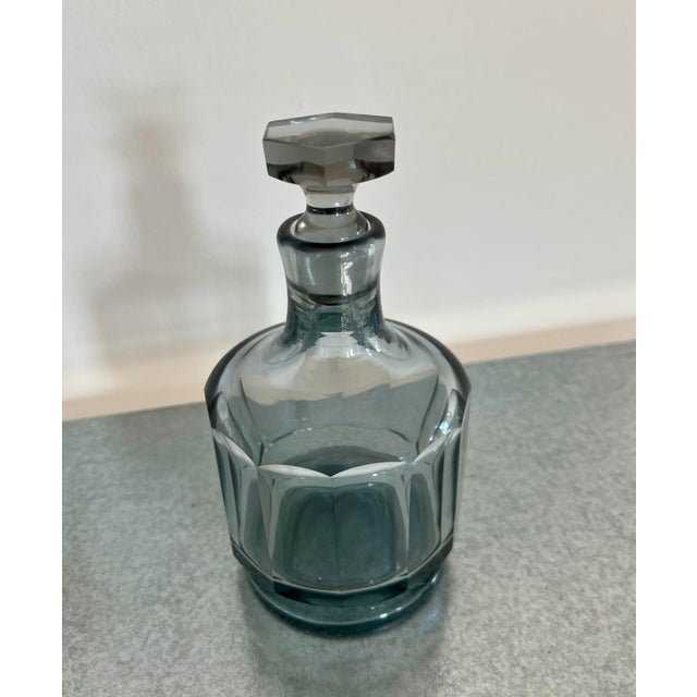 1930s Blue Art Deco Decanter For Sale - Image 4 of 5