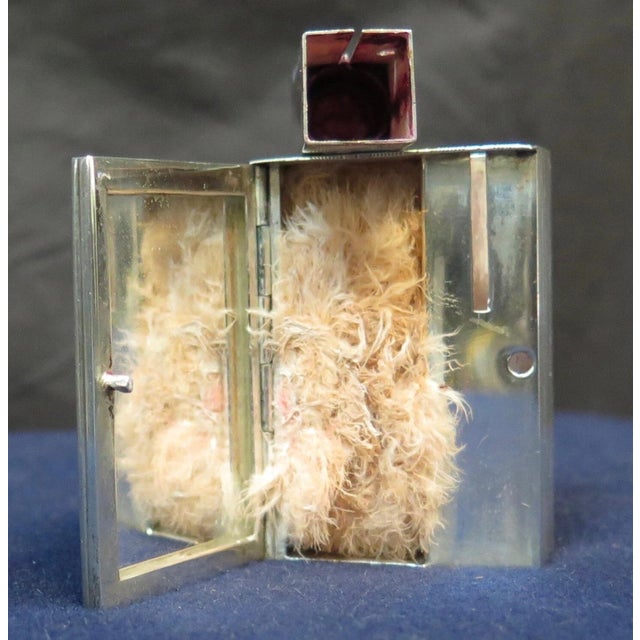 Silver Vintage Continental Compact with Lipstick Case For Sale - Image 8 of 10