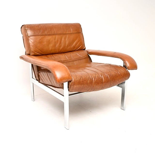 Vintage Leather and Chrome Lounge Chair from Pieff, 1970 For Sale - Image 11 of 11