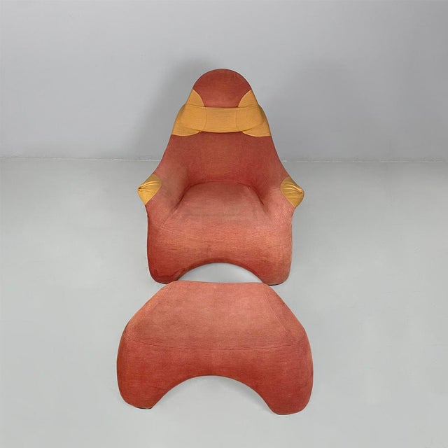 Italian modern armchair and ottoman Hal by Marc Sadler for Cassina, 1990s Armchair and ottoman model Hal are both padded...