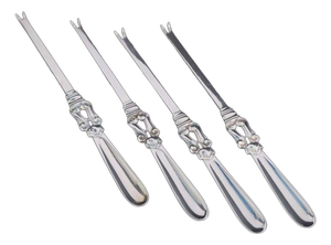 Sterling Silver Lobster Forks by Johan Rohde for Georg Jensen, 1940s, Set of 4