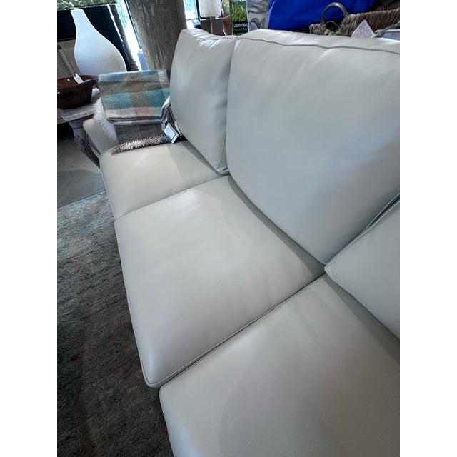 Animal Skin Hancock and Moore Creamy Soft Leather Sofa For Sale - Image 7 of 12