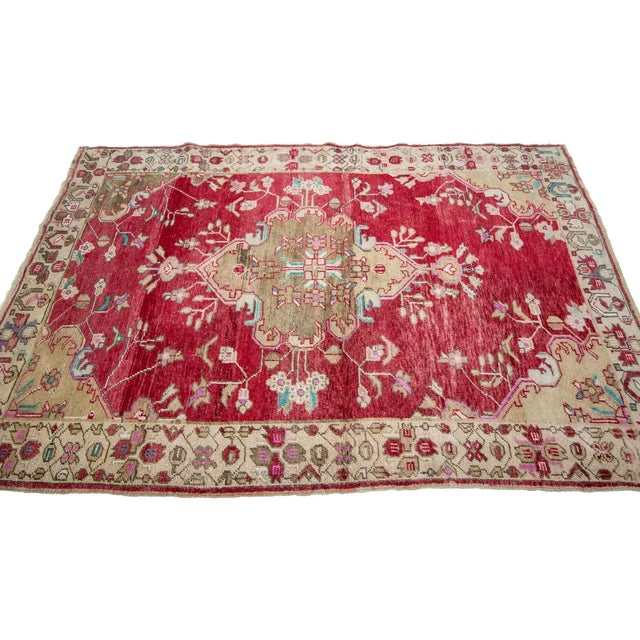 Turkish 1960s Vintage Turkish Konya Rug- 4′7″ × 7′ For Sale - Image 3 of 7