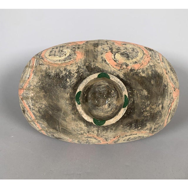 Polychrome earthenware cocoon vase, Early Han Dynasty (206 BC - 220 AD). Ancient China For Sale - Image 6 of 6