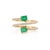 Mid 20th Style Spiral Wrap Emerald Diamond Multi Row Gold 14k Ring Size 5 For Sale - Image 4 of 17
